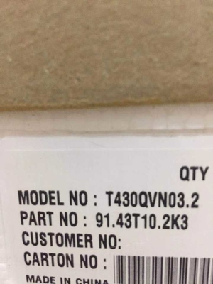 43 het Comité van DUIM4k CSOT TV Lcd RGB Buis 12V T430QVN03.2 van de Vertoningsmodule